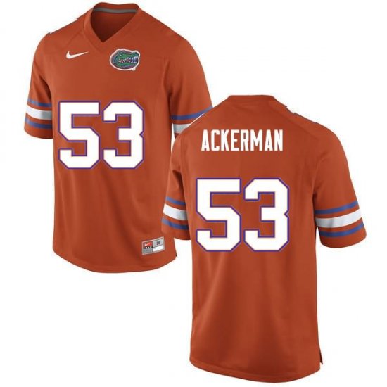 Men's Florida Gators #53 Brendan Ackerman NCAA Nike Orange Authentic Stitched College Football Jersey LCE3162RH